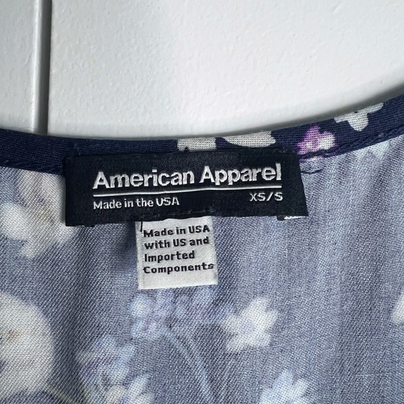 American Apparel Rayon Challis Spaghetti Strap Babydoll Dress - Picture 4 of 4